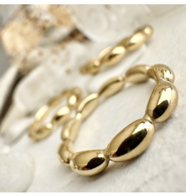 Pika & Bear Pika & Bear - "Excelsa" Oval Beaded Ring (Gold)