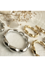 Pika & Bear Pika & Bear - "Excelsa" Oval Beaded Ring (Gold)