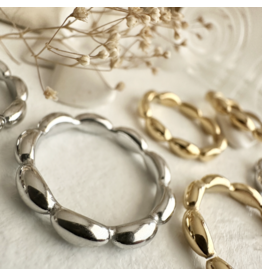 Pika & Bear Pika & Bear - "Excelsa" Oval Beaded Ring (Silver)