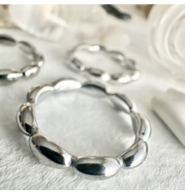 Pika & Bear Pika & Bear - "Excelsa" Oval Beaded Ring (Silver)