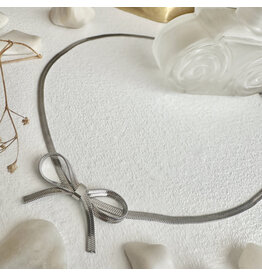 Pika & Bear Pika & Bear - "Florian" Snake Chain Choker Necklace with Bow