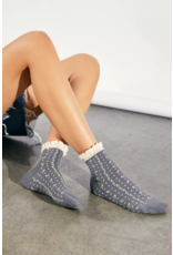 Free people Free People - Rosebud Waffle Knit Ankle Socks (Charcoal)