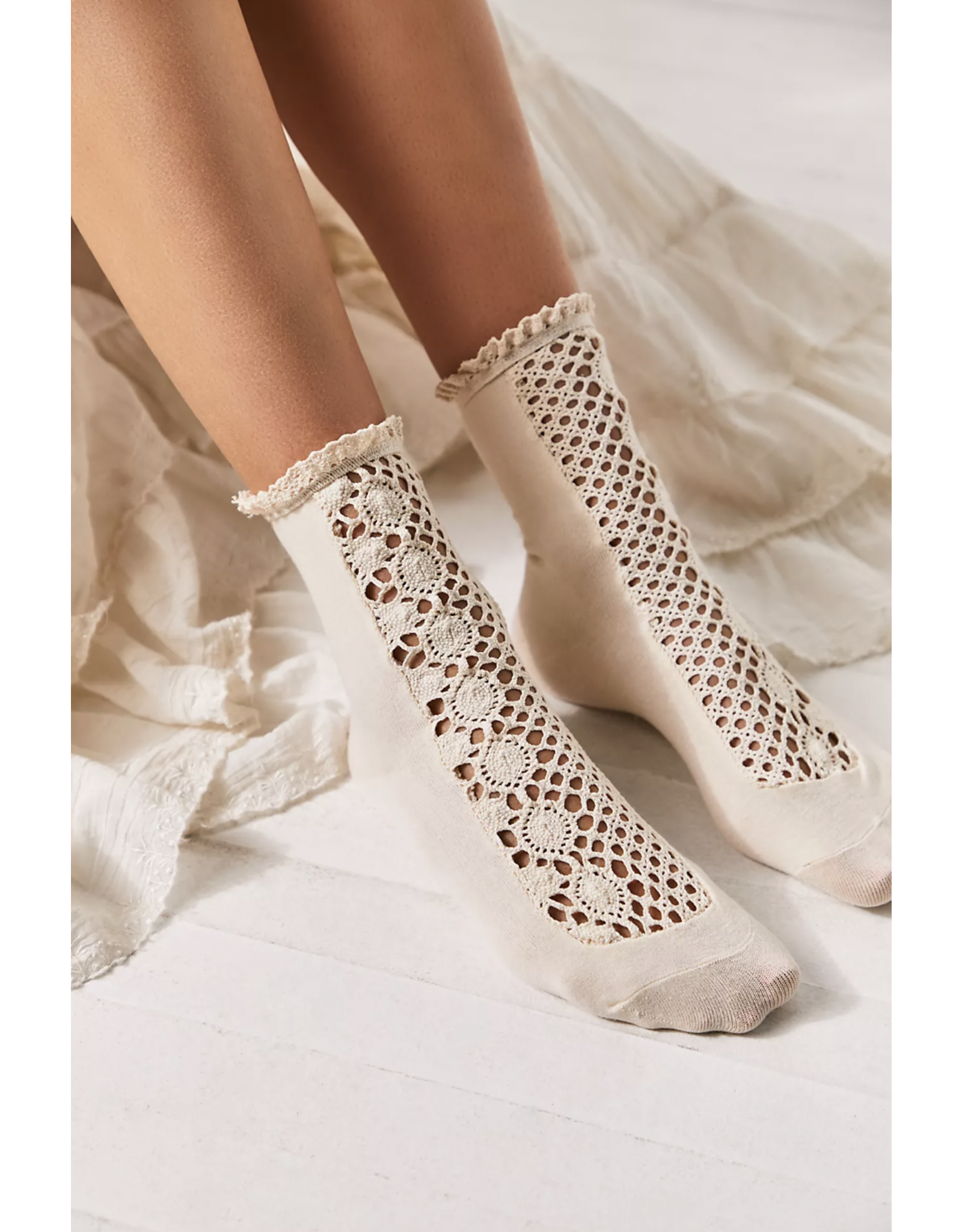 Free people Free People - Rubies Crochet Socks (Ivory)