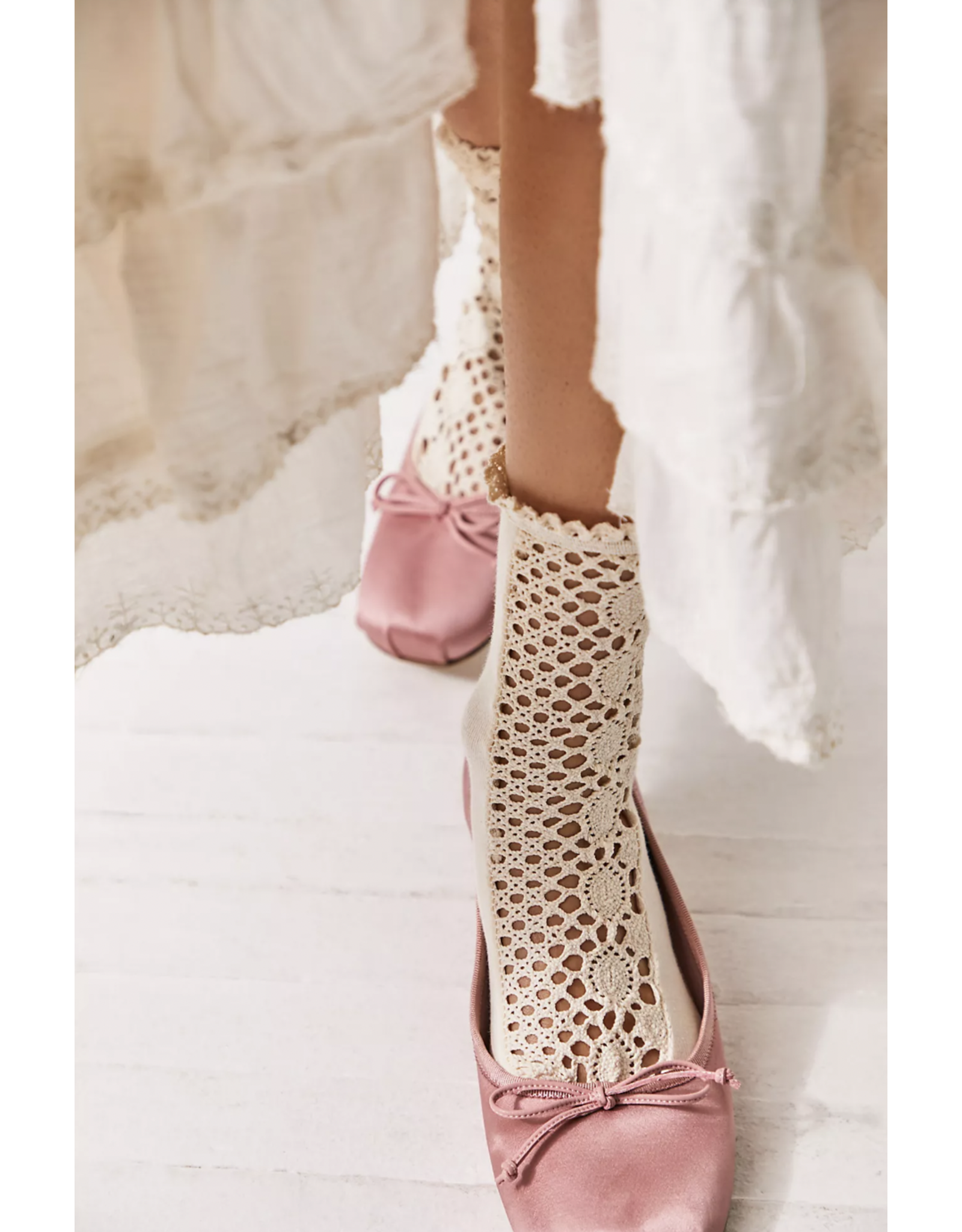 Free people Free People - Rubies Crochet Socks (Ivory)