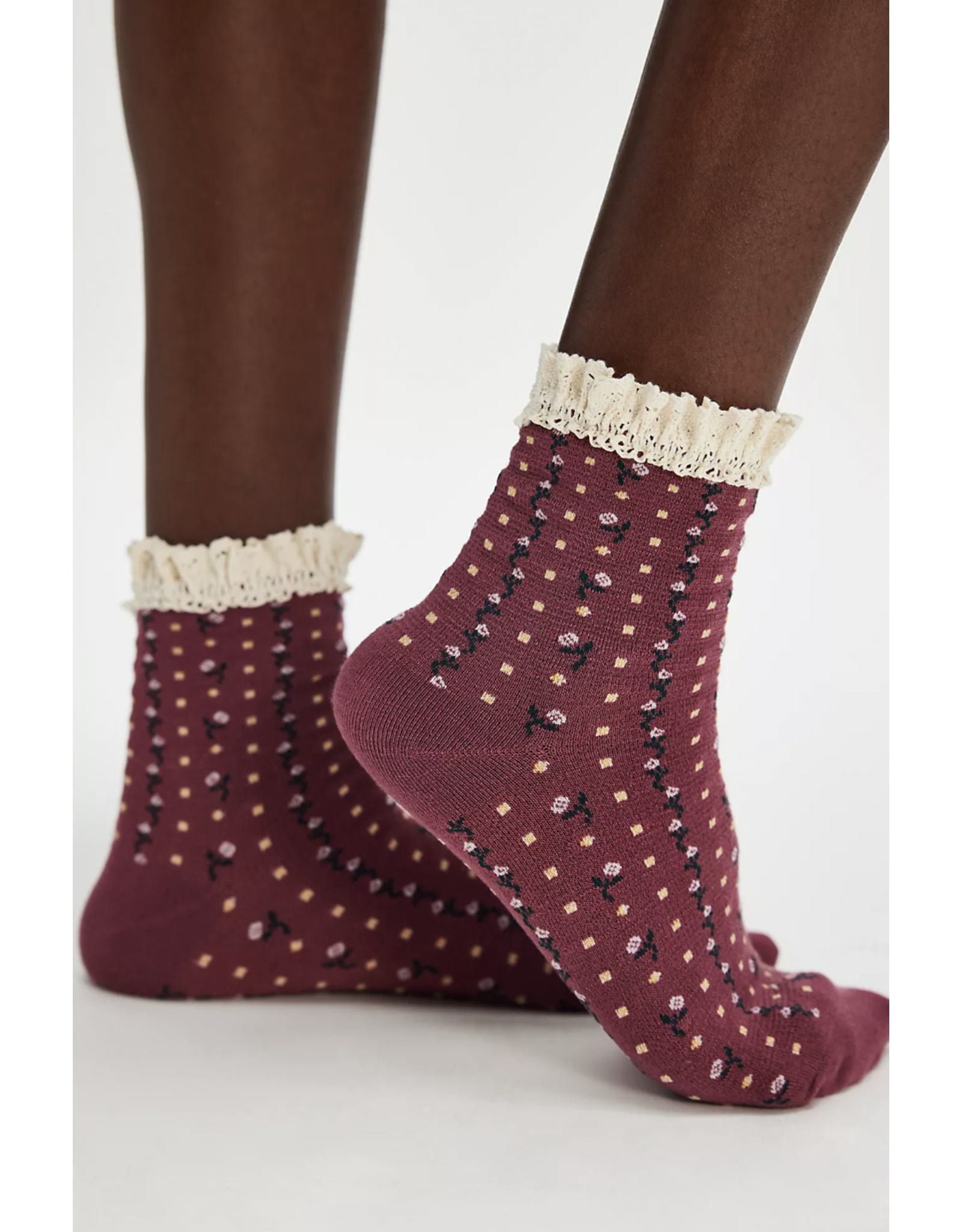 Free people Free People - Rosebud Waffle Knit Ankle Socks (Hawthorne Rose)