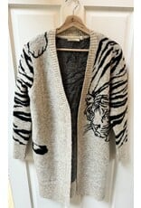 RD Style RD Style - Kvana Long Sleeve Open Front Cardigan (White Beach)