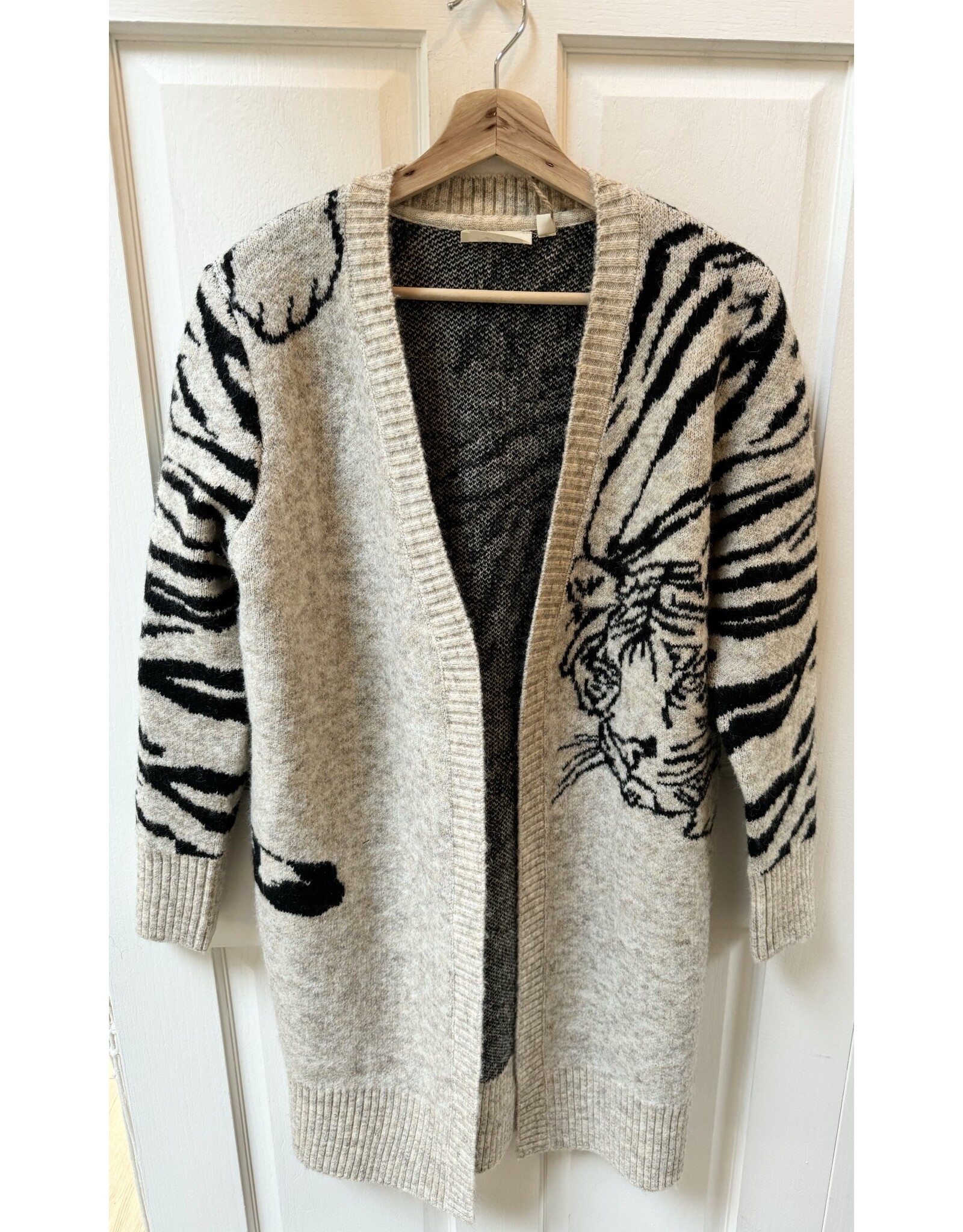 RD Style RD Style - Kvana Long Sleeve Open Front Cardigan (White Beach)