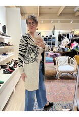 RD Style RD Style - Kvana Long Sleeve Open Front Cardigan (White Beach)