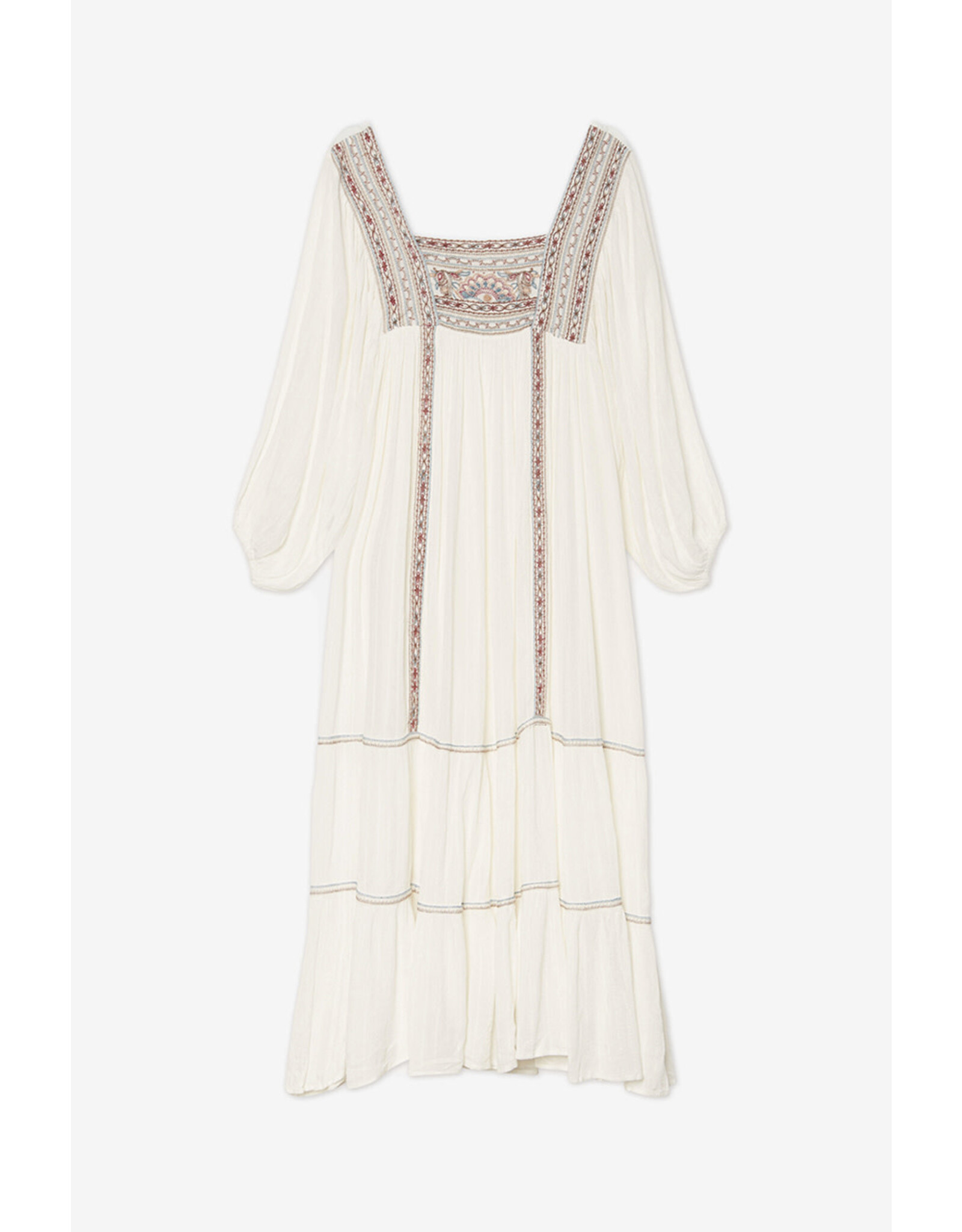NKN Barcelona NKN Barcelona - Embroidered long sleeve dress (White)