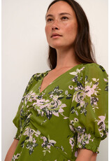Kaffe Kaffe - Vita Dress (Green Stencil Floral Print)