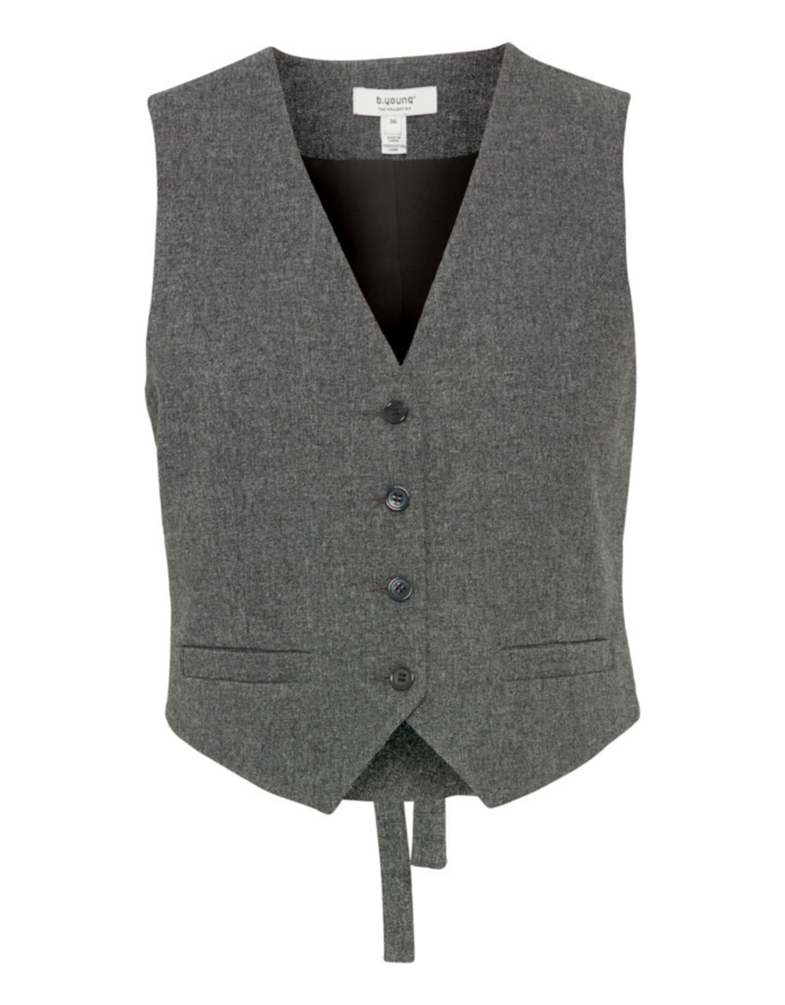b.young b.young - Etona Waistcoat (Mid Grey)