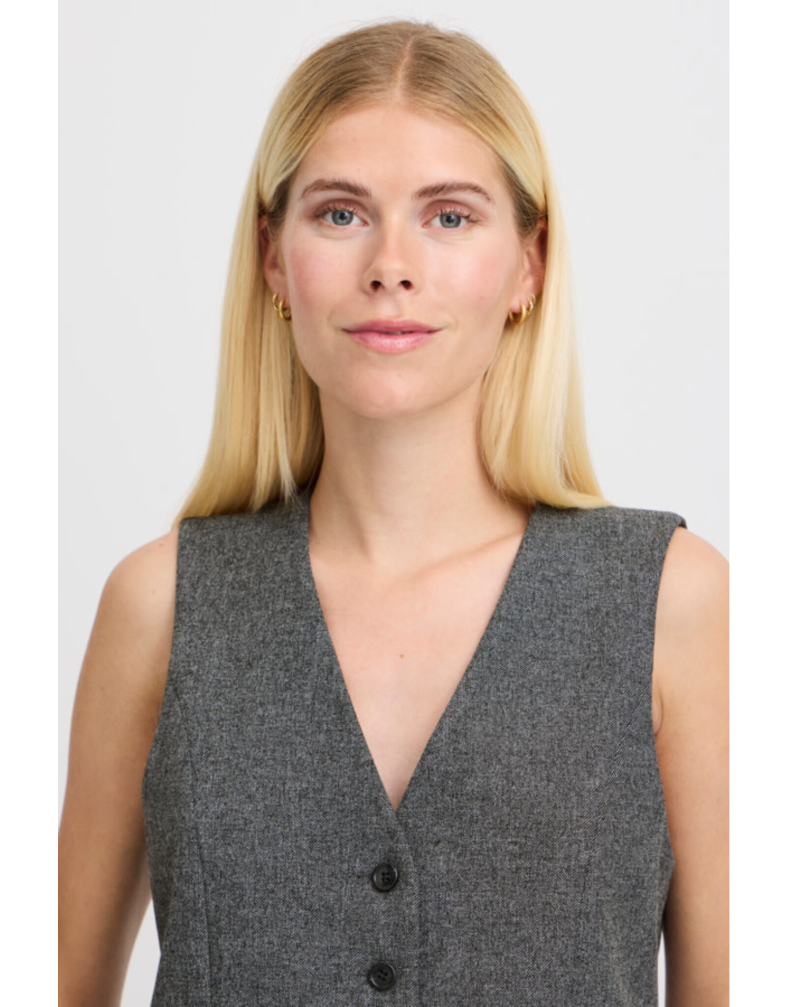 b.young b.young - Etona Waistcoat (Mid Grey)