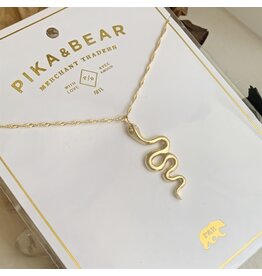 Pika & Bear Pika & Bear - "Snek" Snake Charm on DNA Chain Necklace