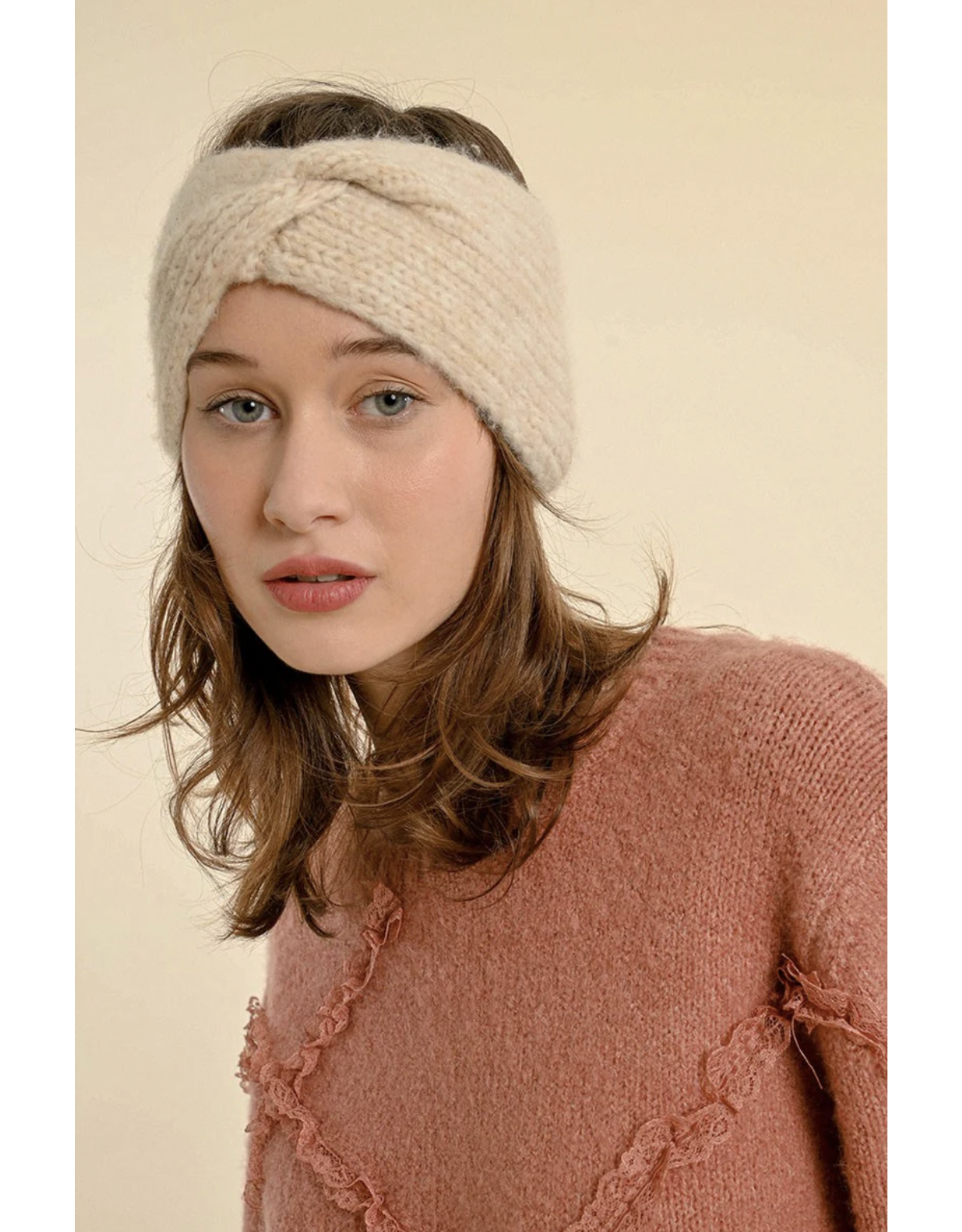 Molly Bracken Molly Bracken - Heathered Knit Headband (Ecru)