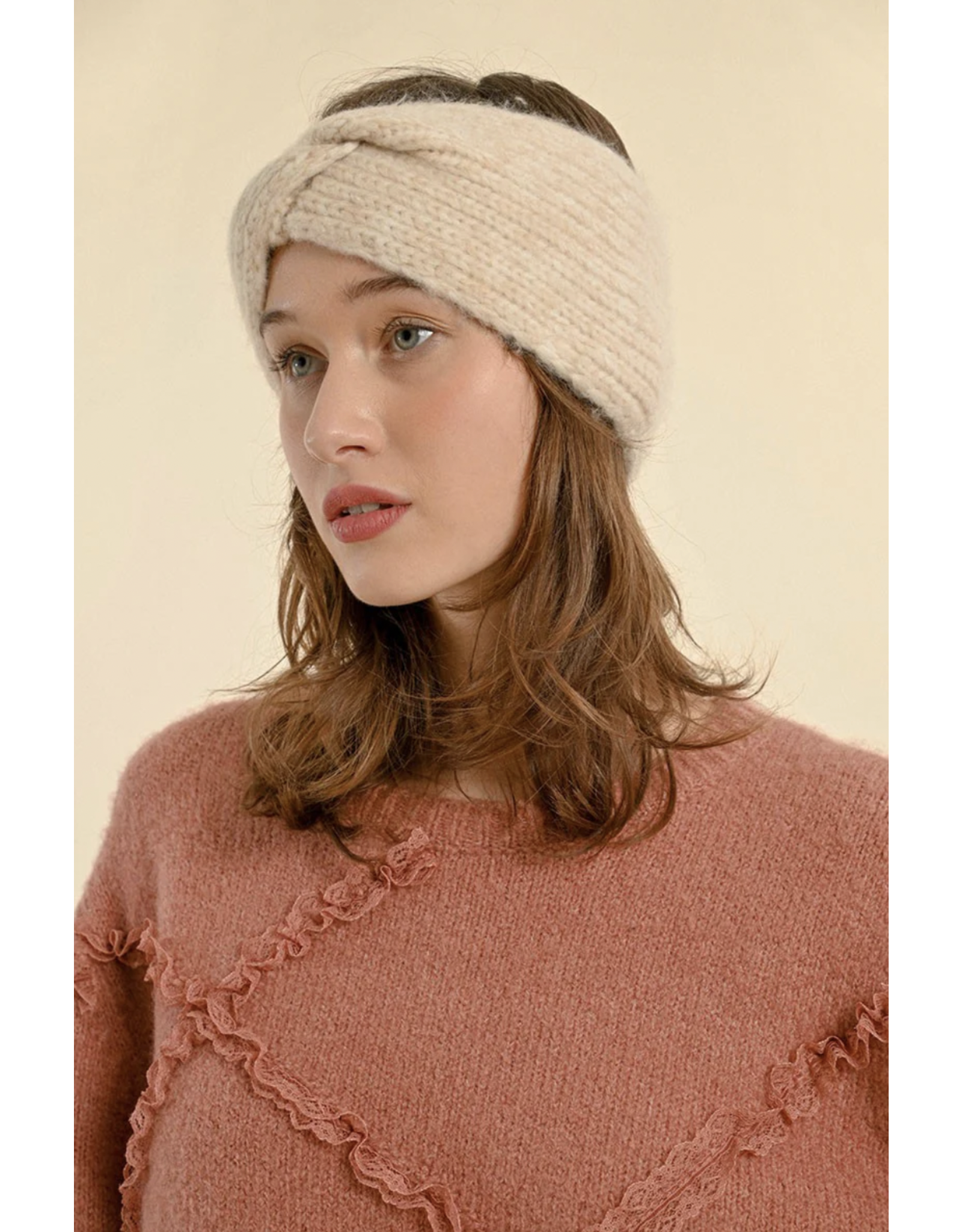 Molly Bracken Molly Bracken - Heathered Knit Headband (Ecru)