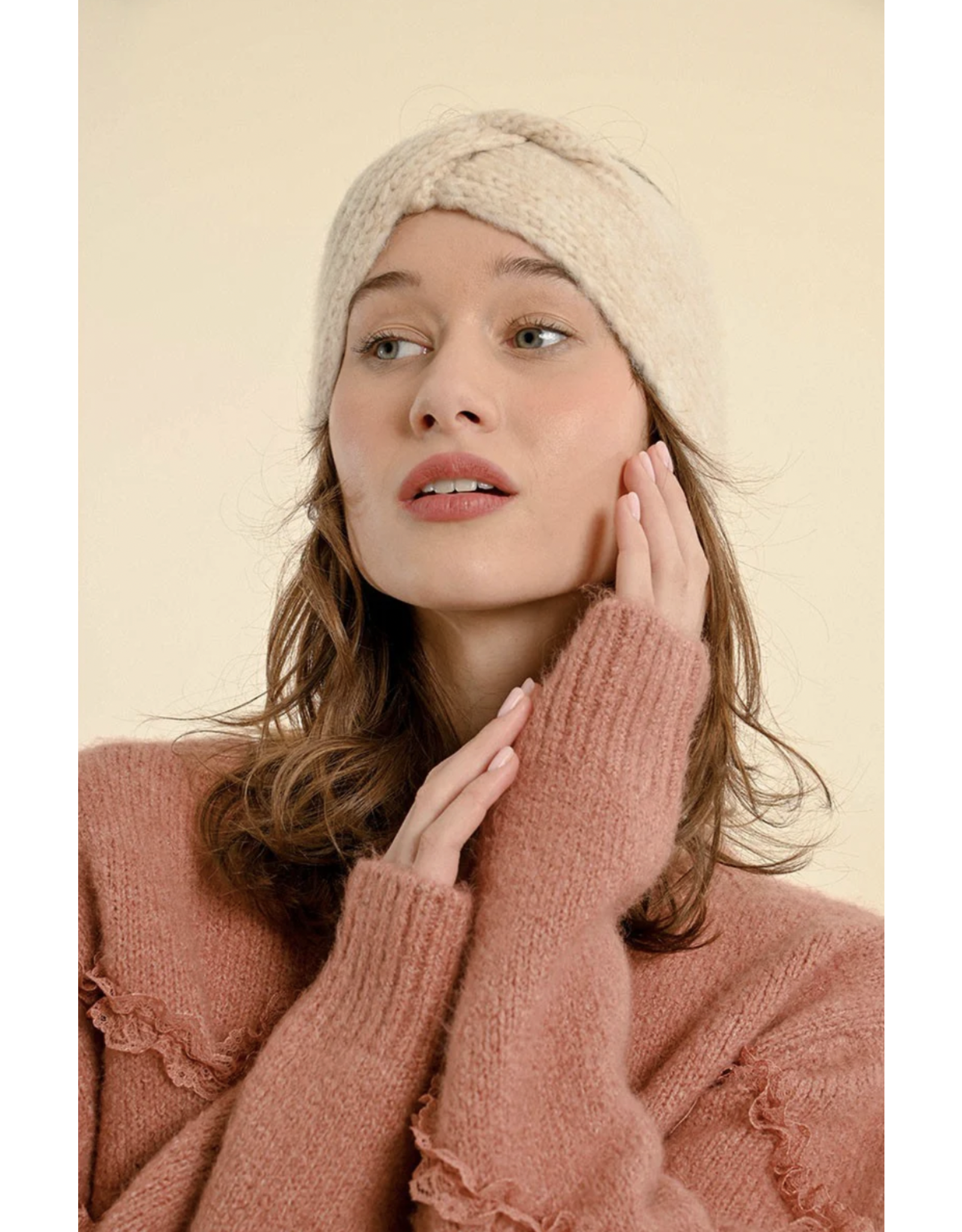 Molly Bracken Molly Bracken - Heathered Knit Headband (Ecru)