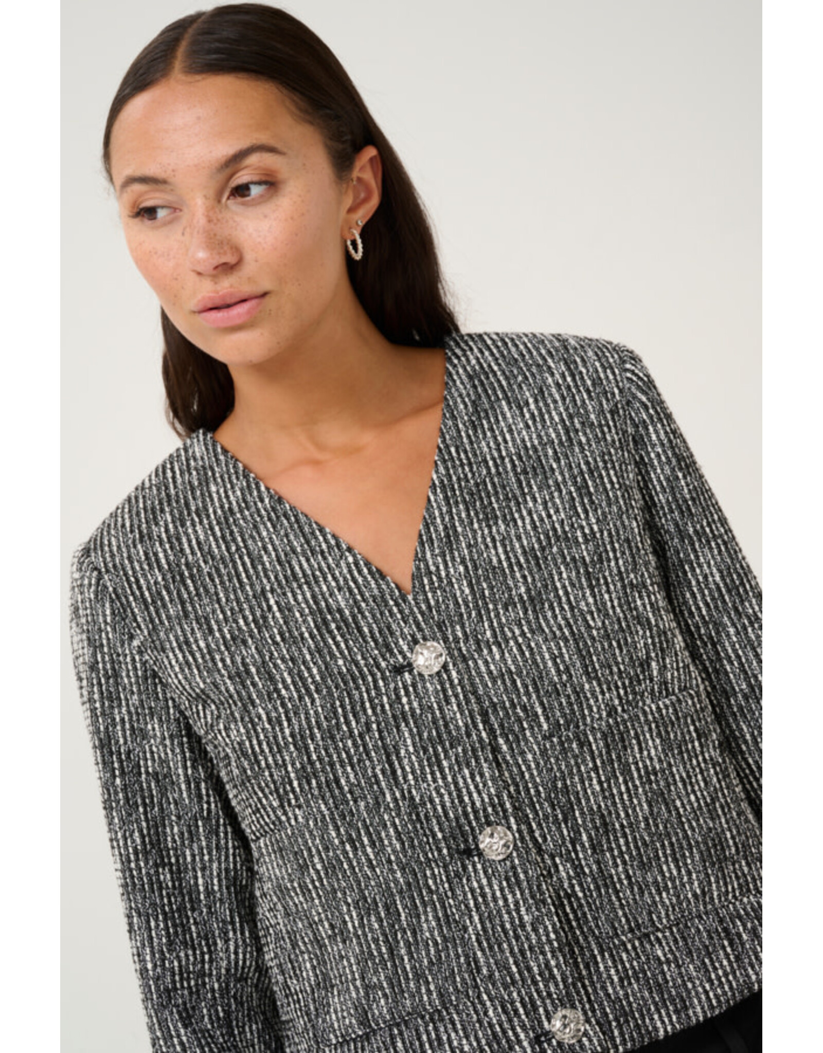 Kaffe Kaffe - Minella Blazer (Black / White)