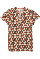 Garcia Garcia - Ruffle Sleeve Printed Top (Picante)