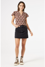 Garcia Garcia - Ruffle Sleeve Printed Top (Picante)