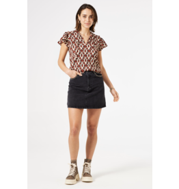 Garcia Garcia - Ruffle Sleeve Printed Top (Picante)