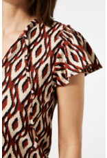 Garcia Garcia - Ruffle Sleeve Printed Top (Picante)