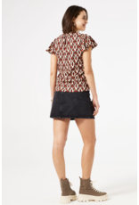 Garcia Garcia - Ruffle Sleeve Printed Top (Picante)