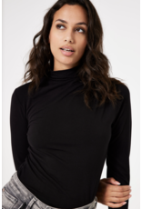 Garcia Garcia - Long Sleeve Mock Neck Shirt (Black)