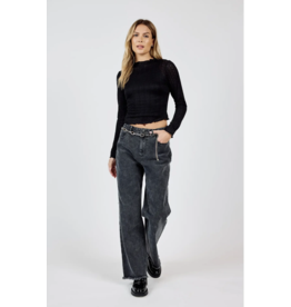 Sadie & Sage Sadie & Sage - Flagship Stretch Lace Top (Black)