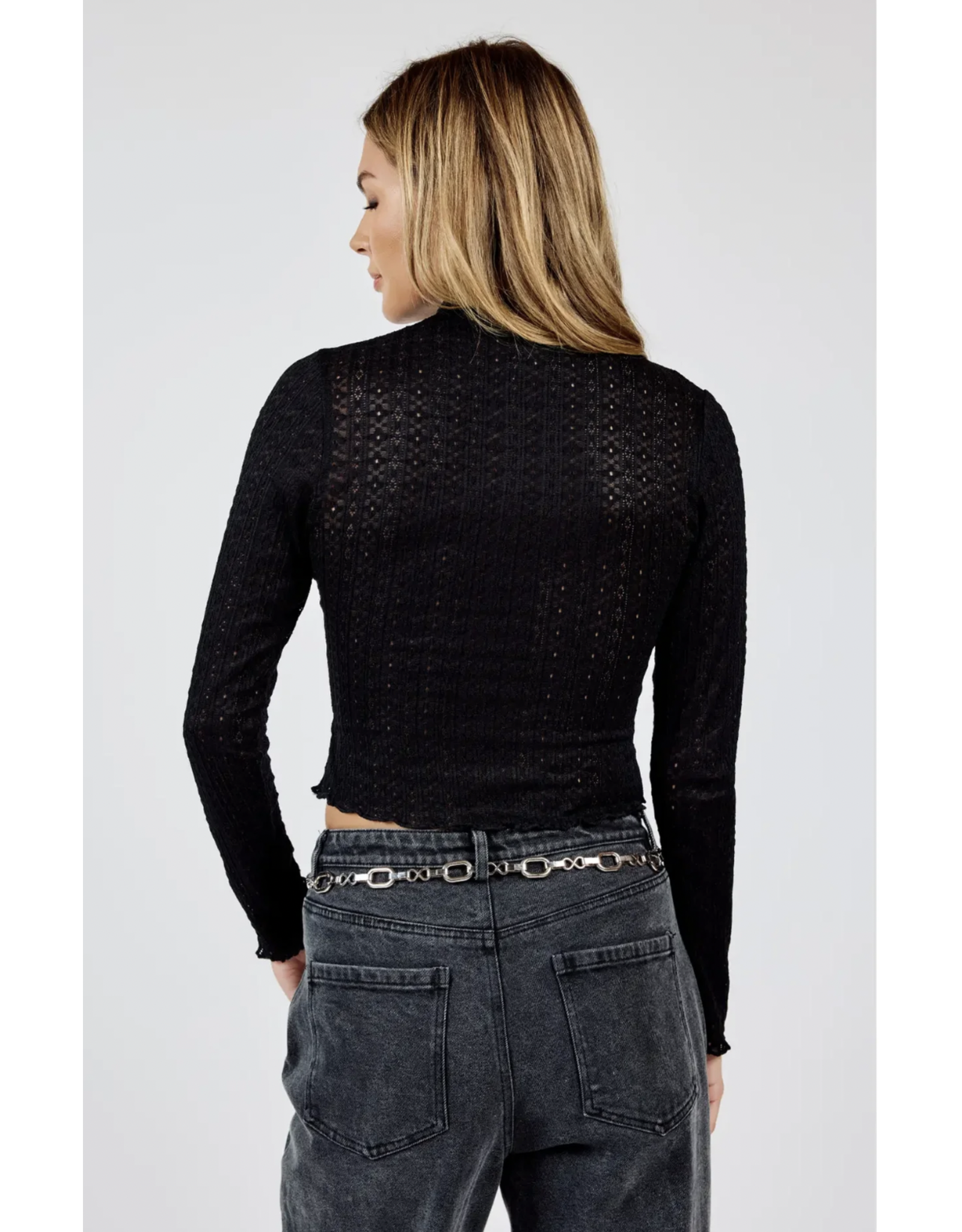 Sadie & Sage Sadie & Sage - Flagship Stretch Lace Top (Black)
