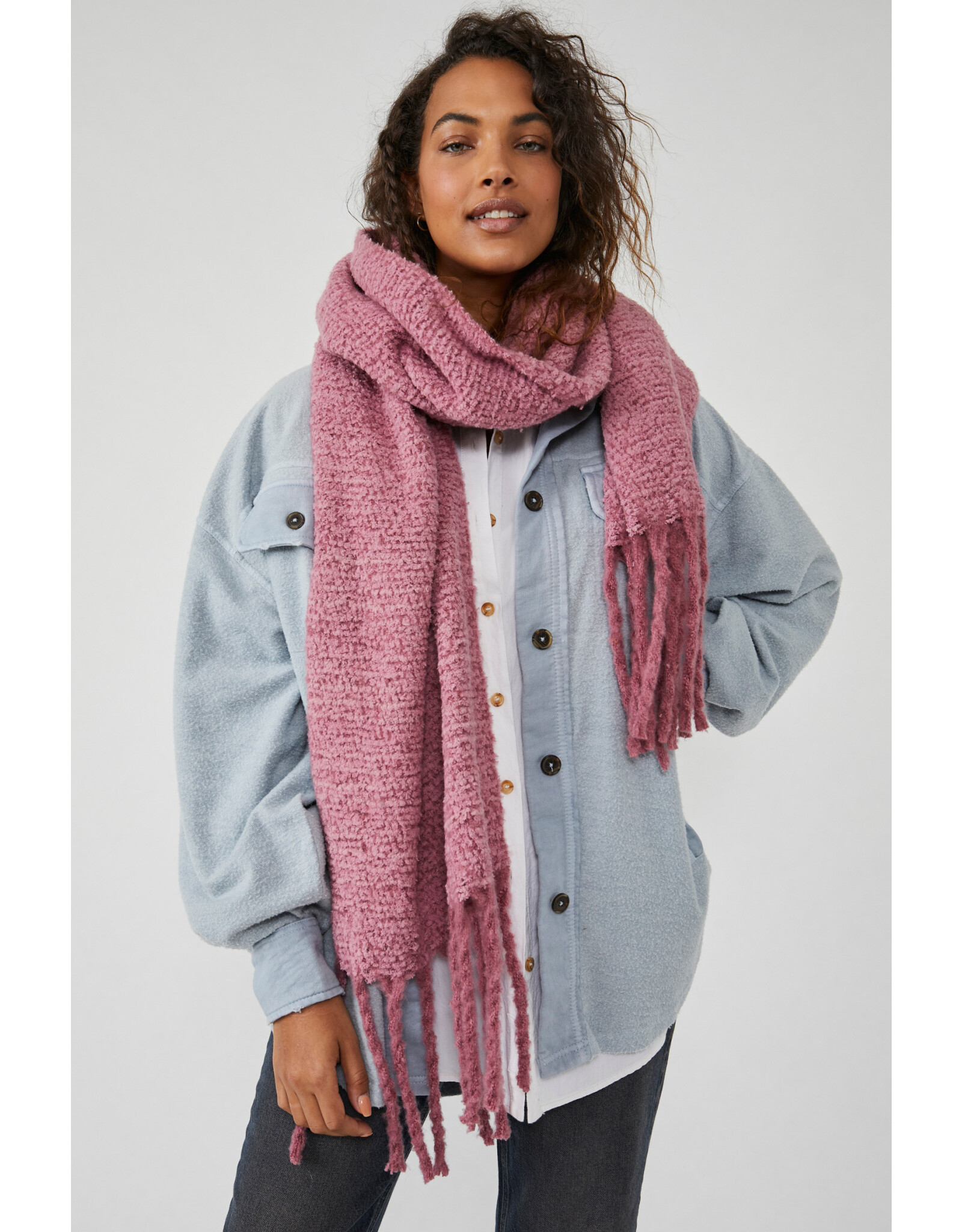 Free people Free People - Shetland Recycled Blend Fringe Scarf (Sugar Plum)