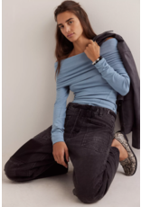 Free people Free People - Moxie Low Slung Pull on Barrel Jean (Nighthawk)