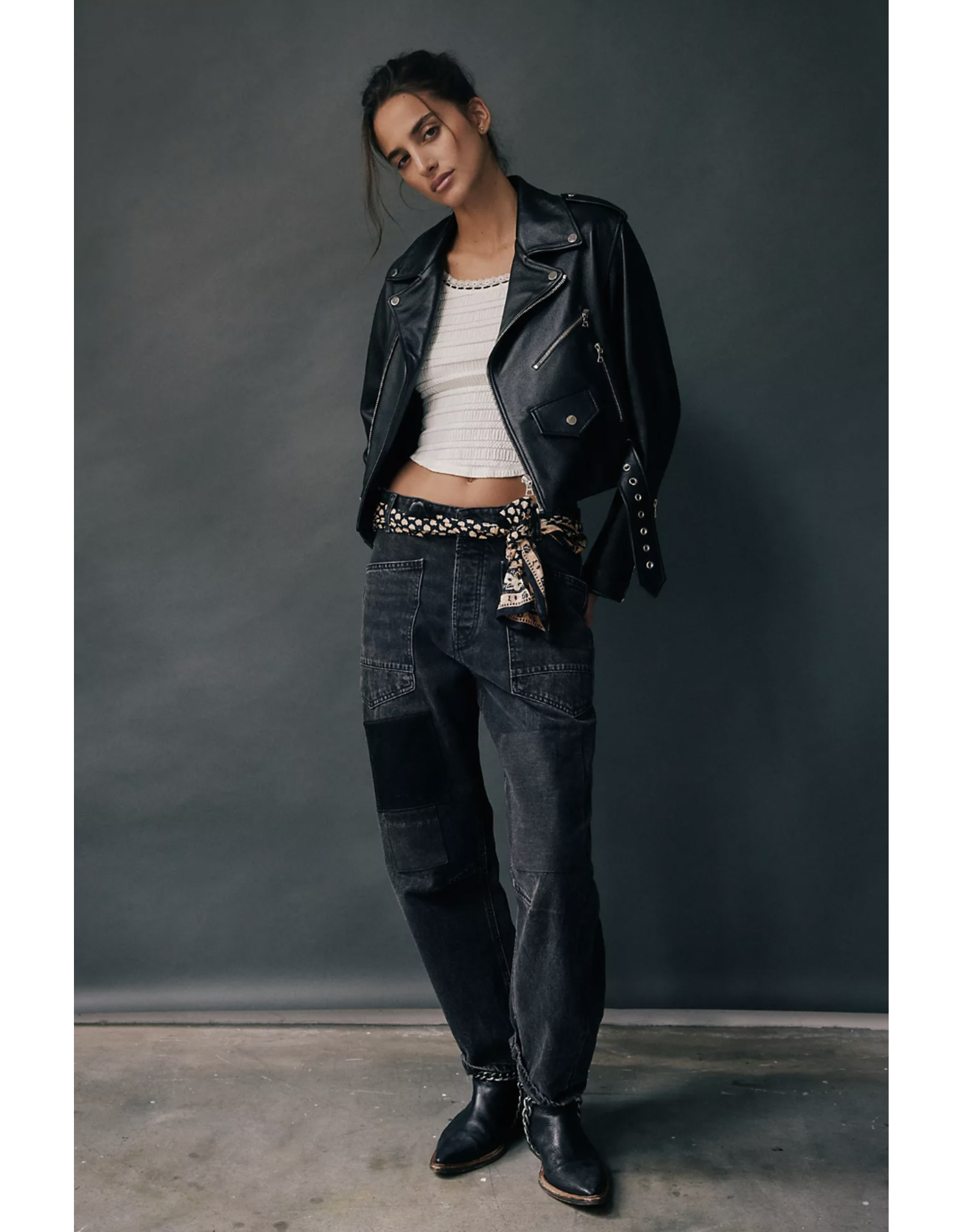 Free people Free People - Moxie Low Slung Pull on Barrel Jean (Nighthawk)