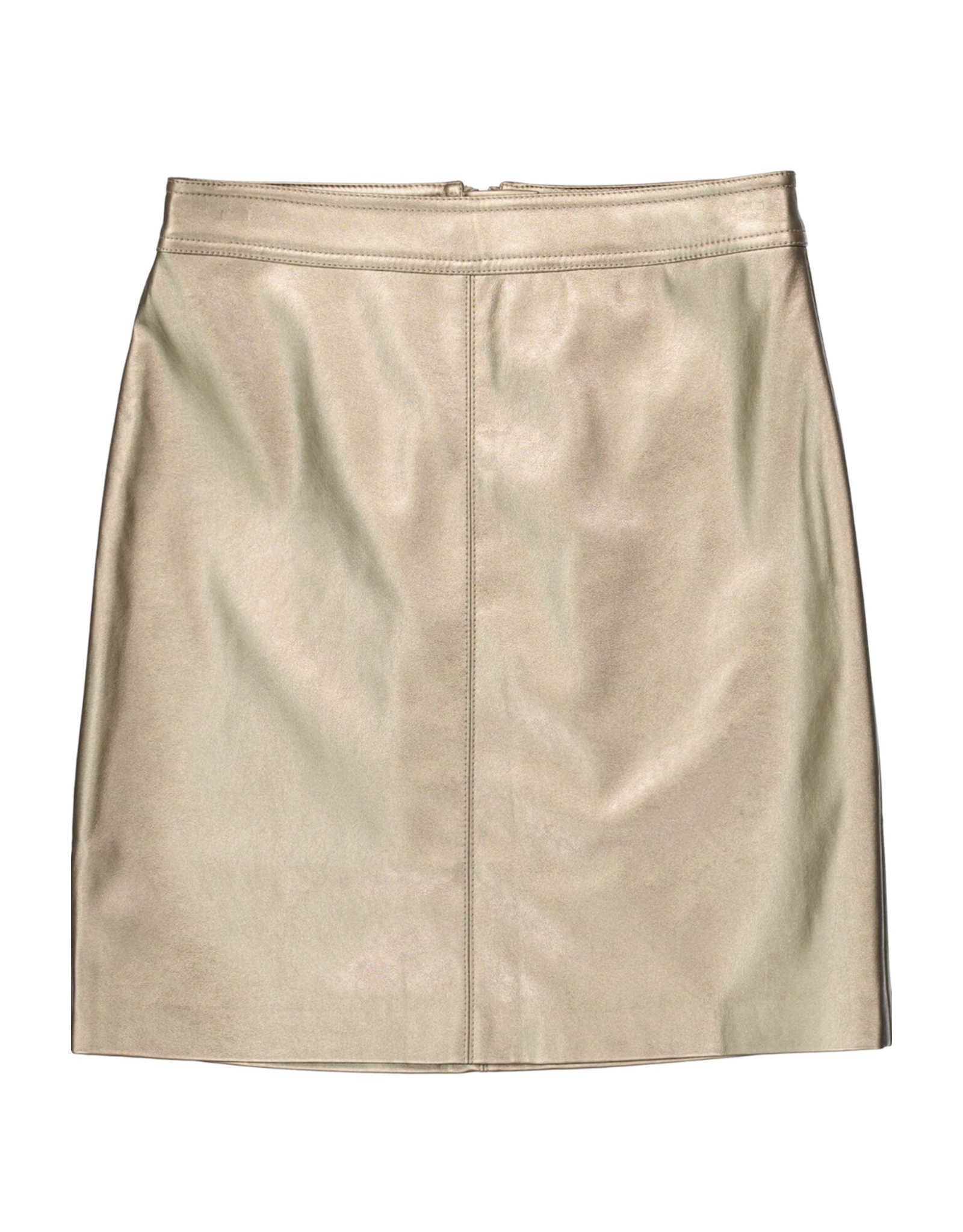 Garcia Garcia - Metallic Faux Leather Skirt (Bronze Gold)