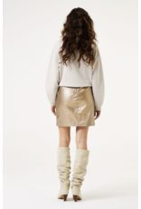 Garcia Garcia - Metallic Faux Leather Skirt (Bronze Gold)