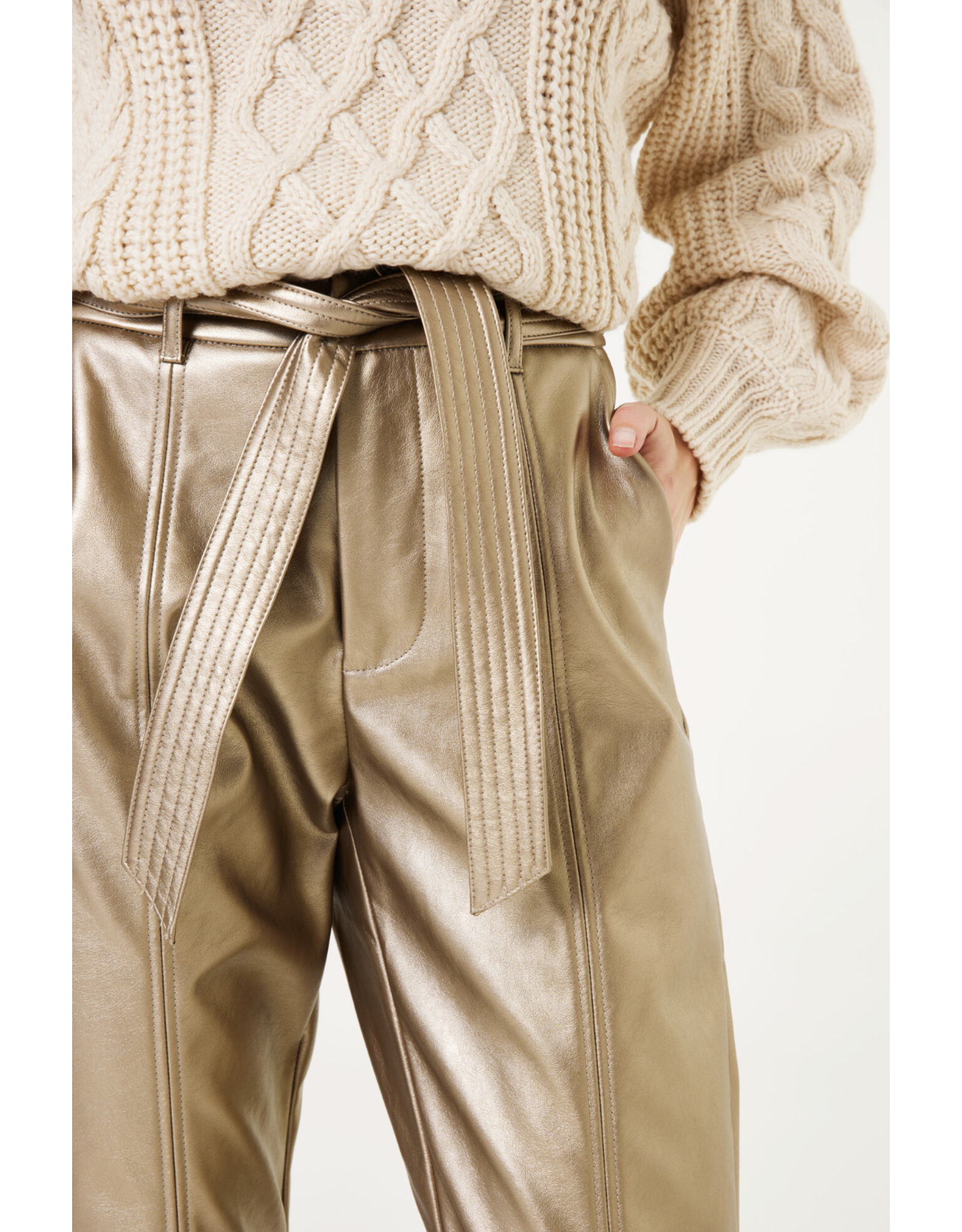 Garcia Garcia - Belted Trousers (Bronze Gold)