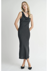 Sadie & Sage Sadie & Sage - Sweet Treat Cowl Neck Midi Dress (Black)