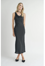 Sadie & Sage Sadie & Sage - Sweet Treat Cowl Neck Midi Dress (Black)