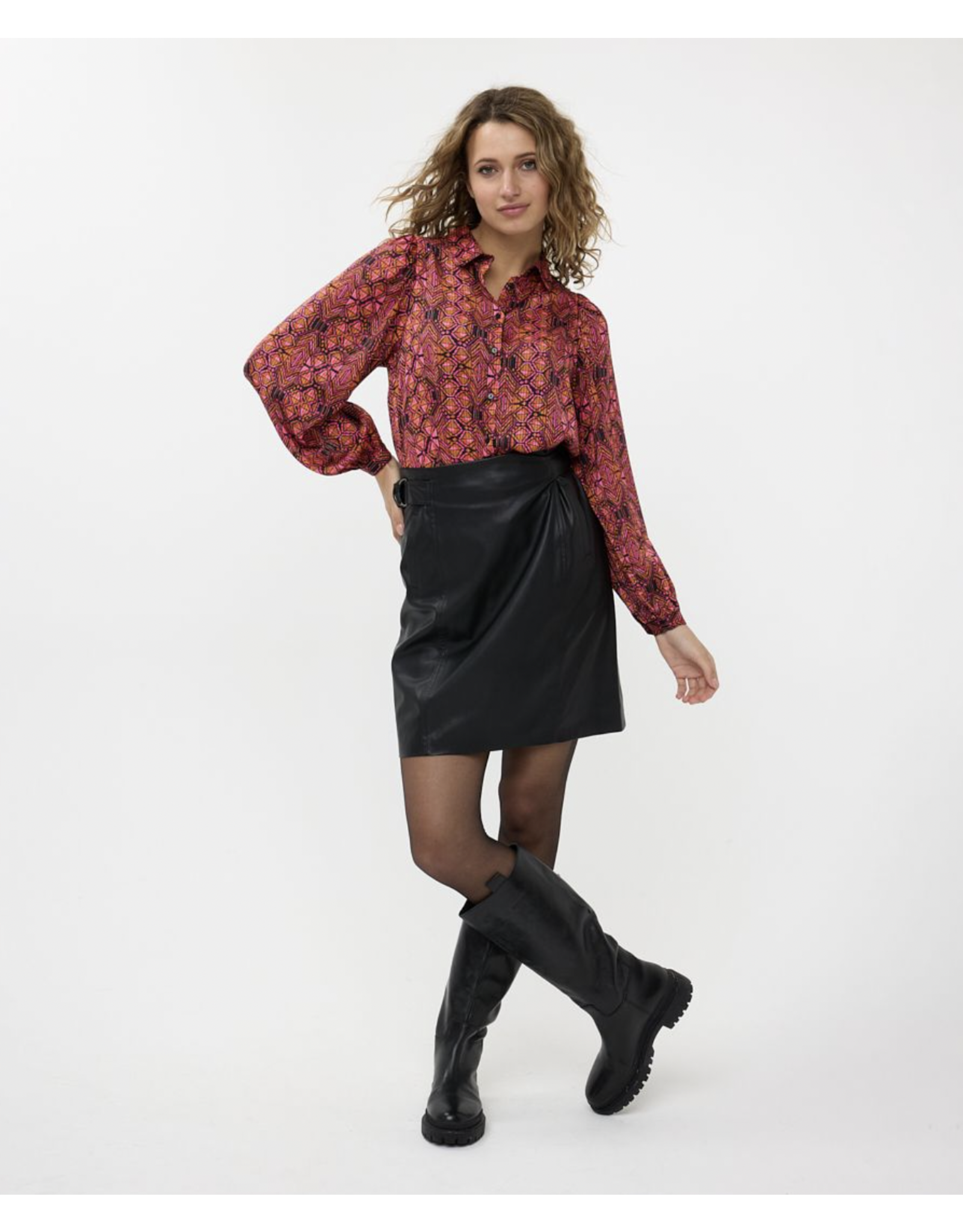 EsQualo EsQualo - Vegan Leather Short Skirt (Black)