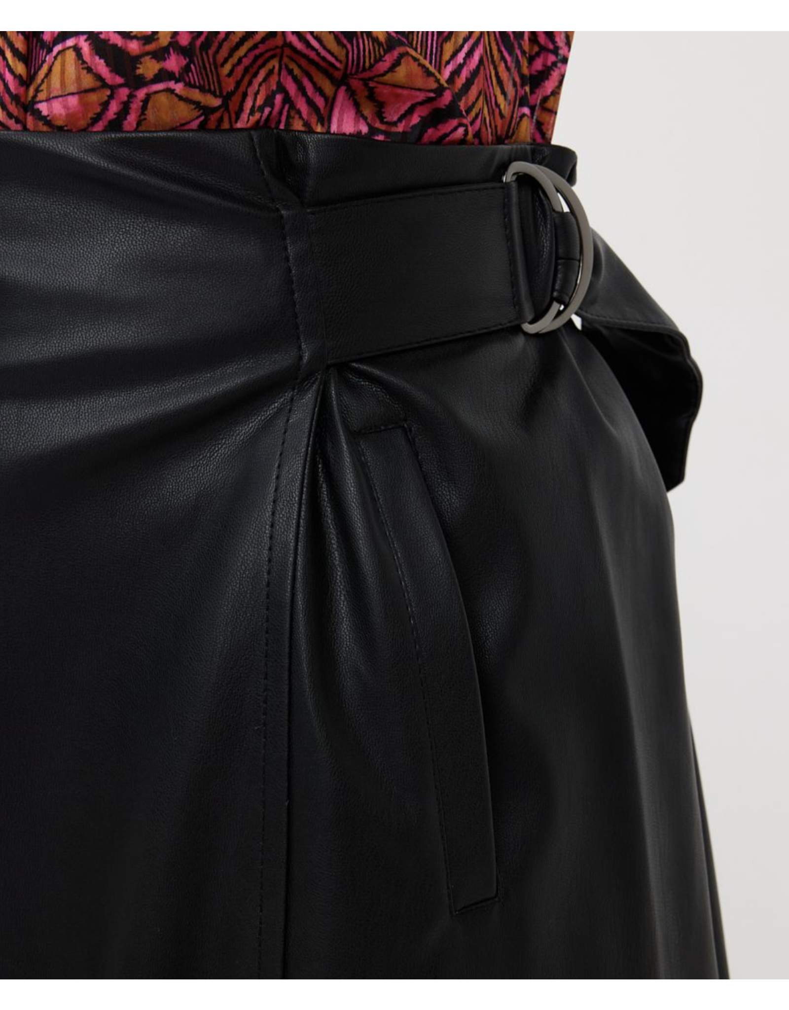 EsQualo EsQualo - Vegan Leather Short Skirt (Black)