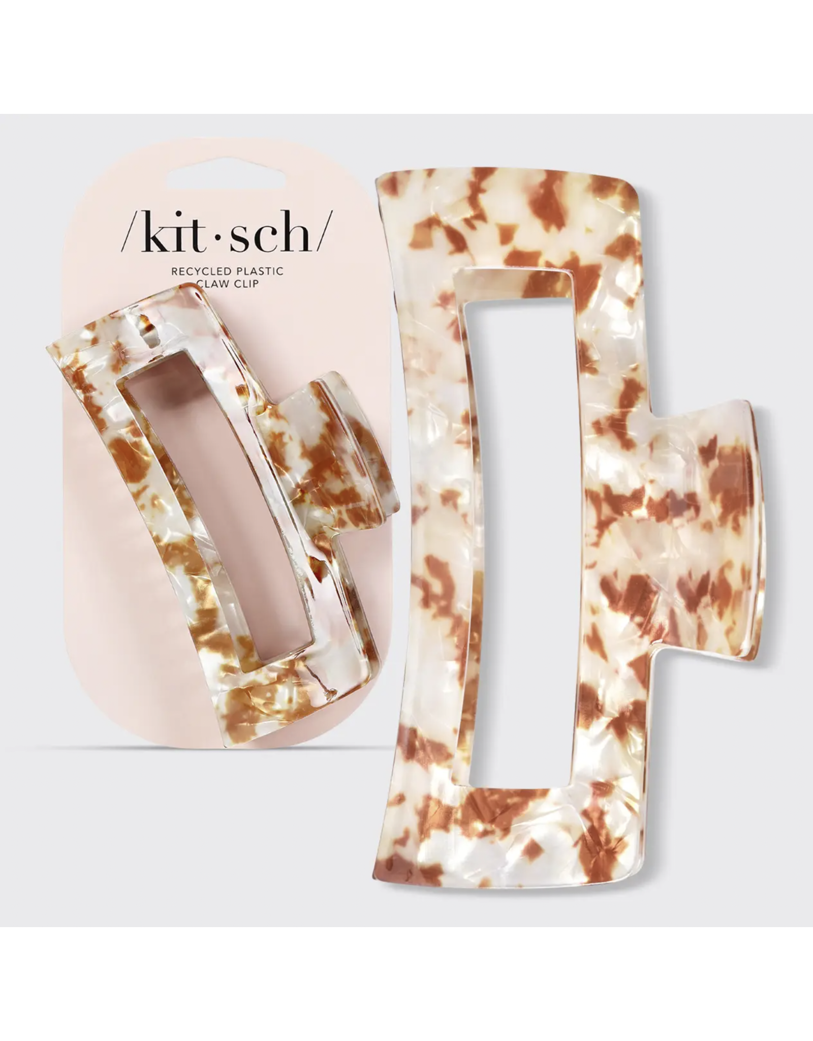 kitsch Kitsch - Eco-Friendly Jumbo Open Shape Claw Clip - Brown