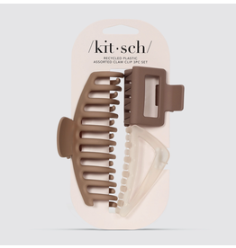 kitsch Kitsch - Recycled Plastic Assorted Claw Clip 3pc - Oversized