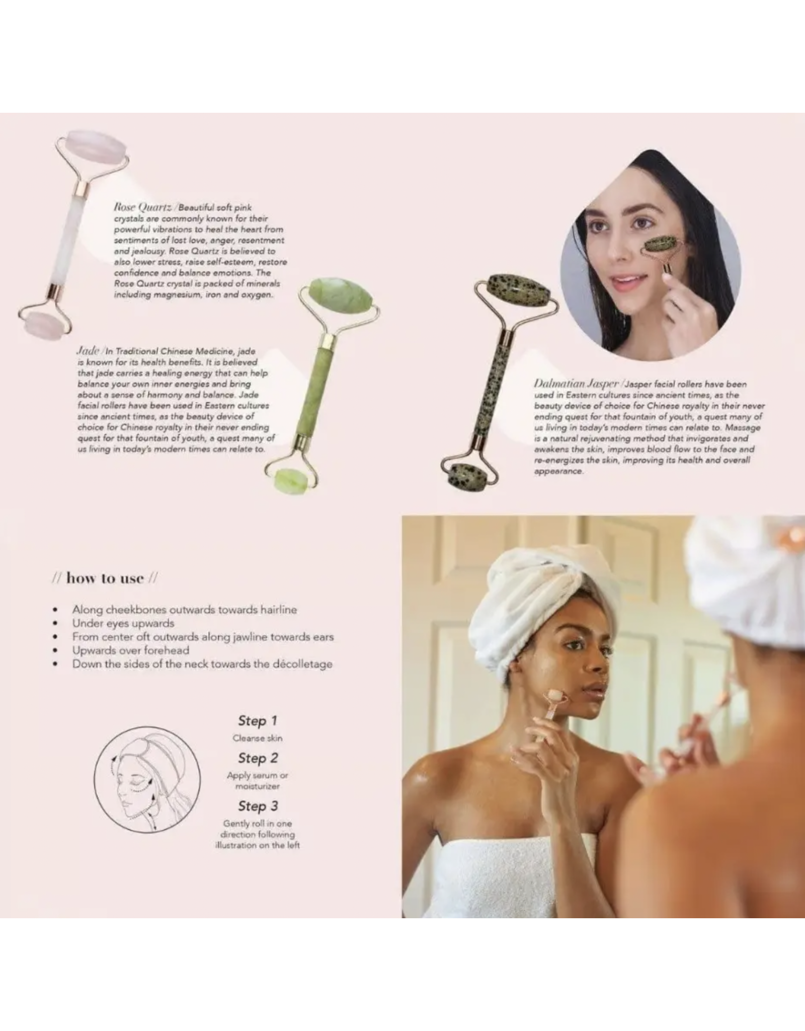 kitsch Kitsch - Rose Quartz Crystal Facial Roller