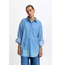 ICHI ICHI - Diver Chambray Shirt (Washed Blue)