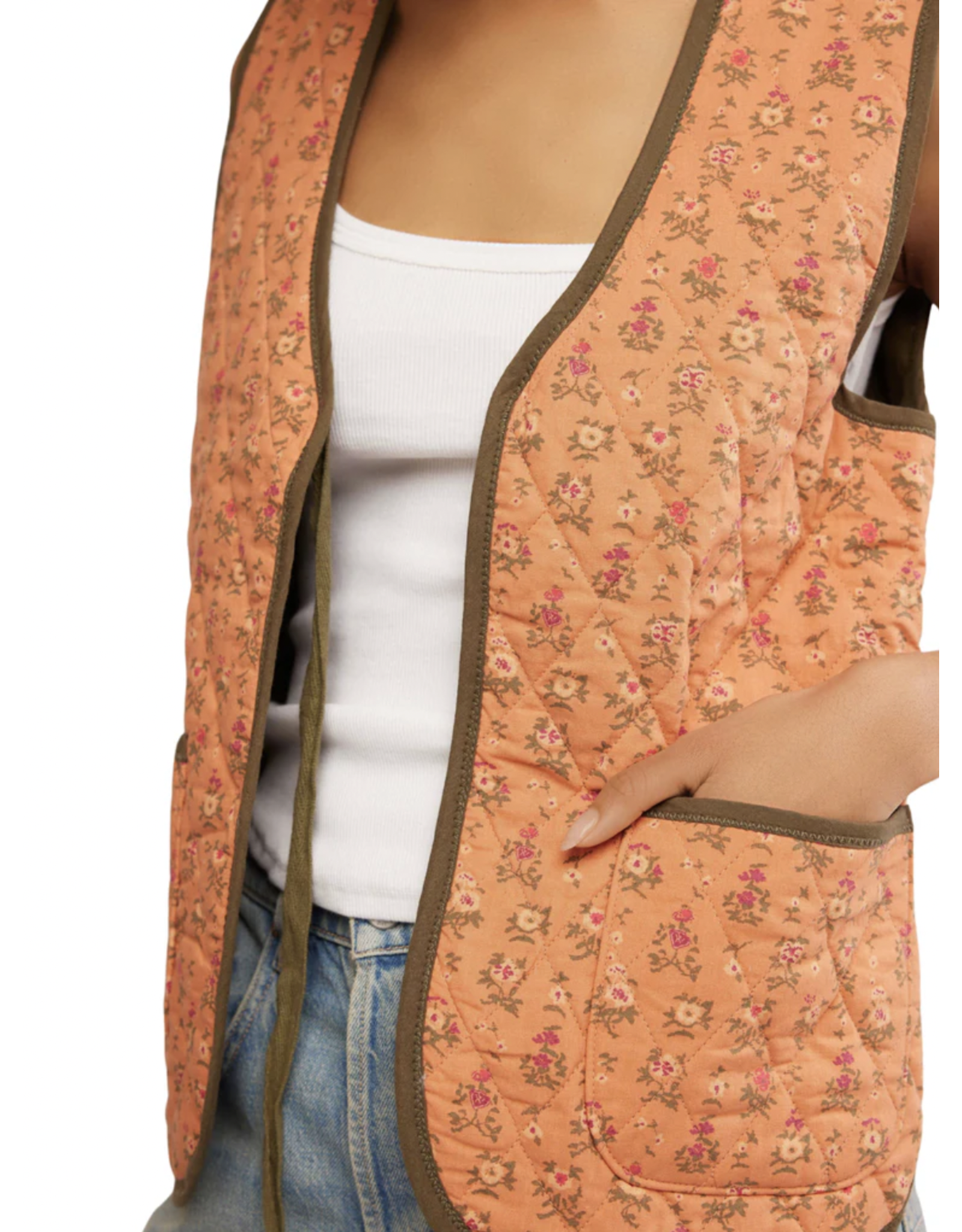 Free people Free People - Claudine Vest (Candied Melon)