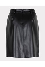 EsQualo EsQualo - Vegan Leather Overlap Skirt (Black)