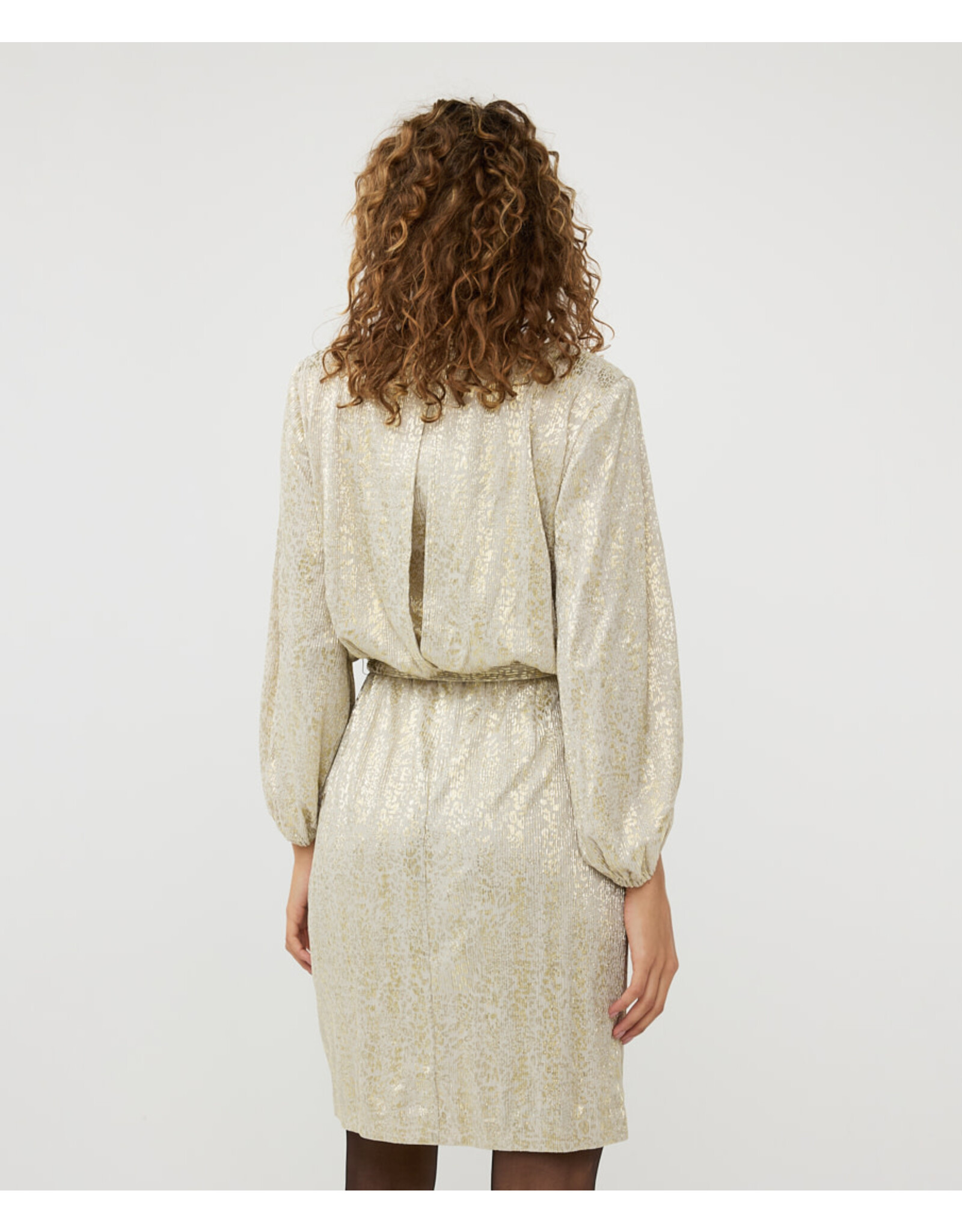 EsQualo EsQualo - Leopard Print Dress (Soft Gold)