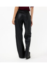 EsQualo EsQualo - Wide Leg Vegan Leather Trousers (Black)