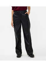 EsQualo EsQualo - Wide Leg Vegan Leather Trousers (Black)