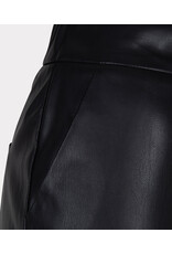 EsQualo EsQualo - Wide Leg Vegan Leather Trousers (Black)
