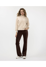 EsQualo EsQualo - Ribbed Lurex Cardigan (Light Sand)